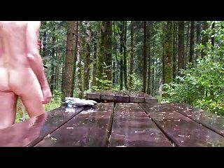 जंगल में बारिश के तहत आउटडोर बीडीएसएम
